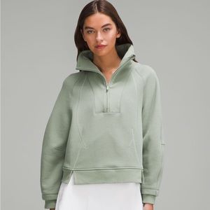 lululemon plush fleece funnel neck half zip sweatshirt